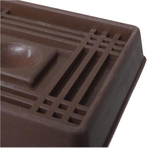 19076 2-Inch (Pack 4) Shepherd Hardware Square Caster Furniture Cup Walnut Finish