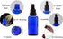 YIZHAO 2oz Blue Glass Dropper Bottles with Glass Dropper, Tincture Bottles for Essential Oils, Aromatherapy, Pack of 12
