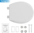 GAOMON 19'' Round Toilet Seat Soft Close with Toddler Seat Built In, Potty Training Toilet Seat Round Fits Both Adult