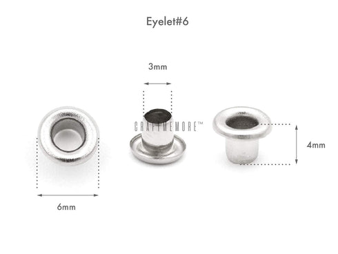CRAFTMEMORE 3mm Grommet Tool Kit, Eyelet Setting Tool with Hole Punch Cutter & 100 Grommets
