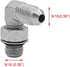 (2-PACK) 6801-06-06-NWO Hydraulic Hose Adapter Fitting 3/8"Male JIC 37° Flare(9/16-18 UNF)×3/8"Male Adjustable Nut O-Ring Boss(9/16-18 UNF) 90°Elbow SAE Pipe Joints Connector Carbon Steel by BEITERSTOE