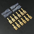 200 pcs Electrical Insulating Sleeve Wire Wrap Connector, Gold Female Spade Crimp Terminal 22 to 16 AWG