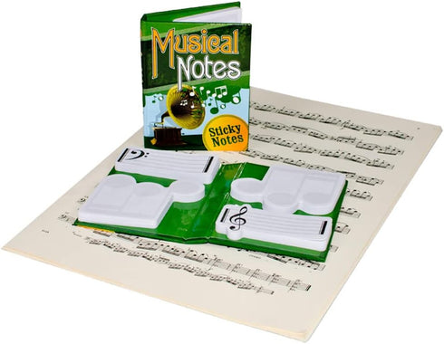 The Unemployed Philosophers Guild Musical Notes - Sheet Music Themed Booklet with Self-Sticky Individual Notes Inside,