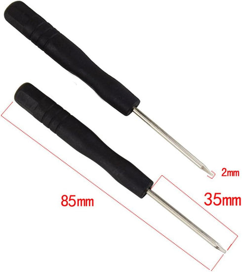 Fixinus 10 Pieces Slotted Mini Screwdrivers Set | 2.0mm Flat Head for Cell Phone, Tablet, and Small Electronics