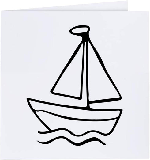 Azeeda 'Sail Boat Toy' Blank Greeting Card (GC00078741)