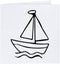 Azeeda 'Sail Boat Toy' Blank Greeting Card (GC00078741)