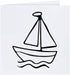Azeeda 'Sail Boat Toy' Blank Greeting Card (GC00078741)