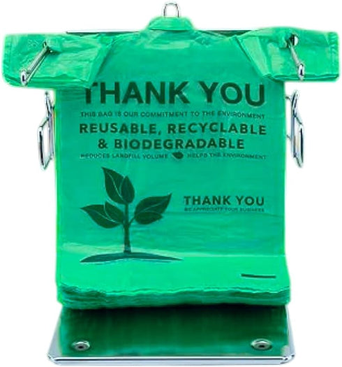 Lakesstory Eco-Friendly Compostable T-Shirt Bags - Green