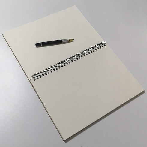 B5 Spiral Notebook/Spiral Journal, Unruled, 100gsm Thick Blank Paper, Hard Kraft Cover, 65 Sheets, 10.5" x 7.2", 3-Pack