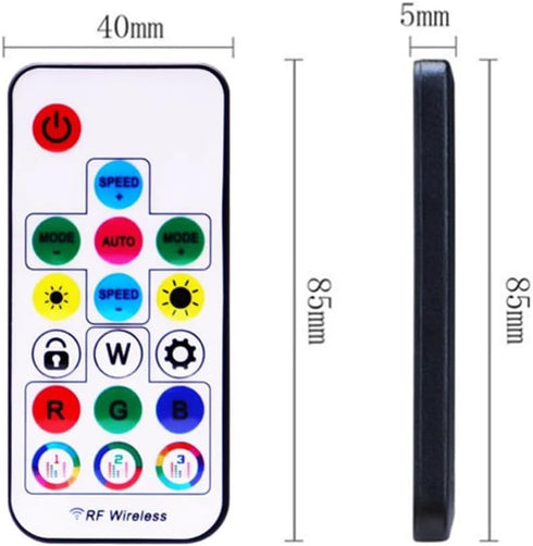Vrabocry WS2812B WS2811 5050 17Keys 370Modes DC5-24V RGB Led Strip Light Music Controller Mini RF Remote Control Change
