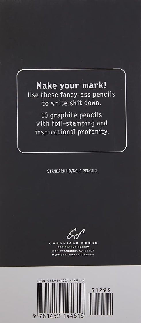 Chronicle Books F*cking Brilliant Pencil Set, 10-Piece Wooden Pencils with Inspirational Profanity