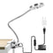 Pinkiou Clip on Desk Lamp with Clamp for Night Reading, Nail Art, Makeup, 360 Flexible Gooseneck LED USB Light