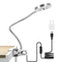 Pinkiou Clip on Desk Lamp with Clamp for Night Reading, Nail Art, Makeup, 360 Flexible Gooseneck LED USB Light