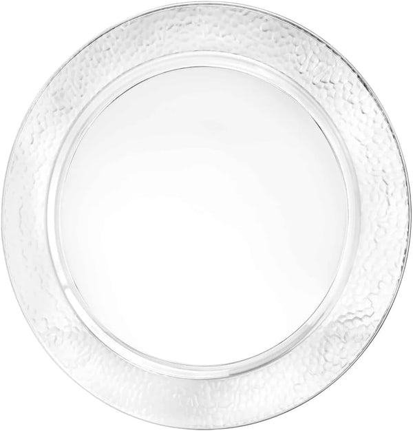13.5 inch Clear Round Tray Disposable Serving Tray for Vanity, Kitchen, Bathroom,