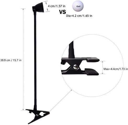 Clamp Desk Lamp, Clip on Reading Light, 3000-6500K Adjustable Color Temperature, 10 LED Beads, 6 Illumination Modes