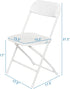 Volowoo Commercial 260lb. 4pcs) Folding Plastic Chair, Indoor Outdoor Portable Stackable Seat with Steel Frame Capacity