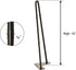 16 Inch 4PCS SMARTSTANDARD Heavy Duty Hairpin Furniture Legs, Metal Home DIY Projects for TV Stand, Sofa, Cabinet, etc