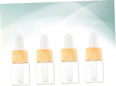 4Pcs Mini Glass Dropper Bottles for Essential Oils, Travel Dispensing Bottles
