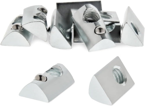 8020, 3917, 15 Series 5/16-18 Steel Roll in T-Nut with Ball Spring, T Slot Accessories for 80/20 Aluminum Extrusion (10