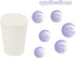 MECCANIXITY 15 Pieces Rubber Tapered Plug, 15mm to 21mm Solid Test Tubes Bungs Stopper White