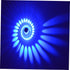 3W Spiral LED Wall Sconce Light Fixture Blue Light Modern Design for Bedroom KTV Bar Decor Energy Efficient LED