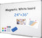 XIWODE Magnetic Dry Erase Board - Wall-Mounted Whiteboard, 24 x 36 inches, Lightweight Portable with Silver Aluminum