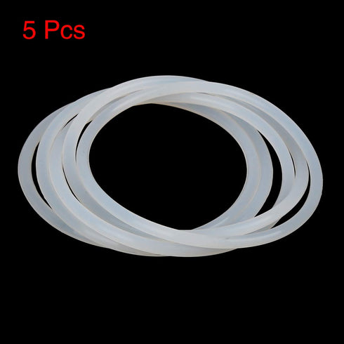 X AUTOHAUX 70mm OD Silicone O-Rings, 63mm ID, 3.5mm Width VMQ Seal Gasket for Pipe Repair, Pack of 5