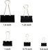 DSTELIN Binder Clips Paper Clamps Assorted Sizes 150 Count (Black), Large, Medium, Small, X Small and Micro, 5 Sizes in One Pack, Meet Your Different Using Needs. by DSTELIN