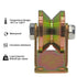 Skelang 2" V-Groove Wheel, Heavy Duty Sliding Gate Casters for Inverted V-Track, Pack of 4