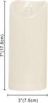 iZAN 1PCS Battery Operated Flameless LED Candle with Timer Outdoor Waterproof Flickering Decorative Light for Halloween Thanksgiving Christmas Home Kitchen Wedding Party Events Decoration D cor 3 x7 by iZAN