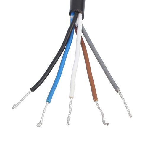 uxcell A16110400ux0295 M12 Female Straight 5 Pins Connector Aviation Socket Electrical Cable 5M Black