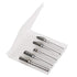 Tungsten Carbide Burr Set Double Cut – 5pcs 1/4" Shaft 3/8" Cutter Head Rotary File Tool, Die Grinder Bits for Metal