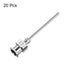 20pcs 17Gauge Stainless Steel Dispensing Needles, 1" All Metal Blunt Tips for Thick Liquids