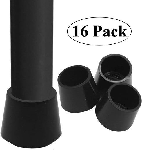 Kyuionty 16Pcs 7/8 Inch Rubber Chair Leg Tips Caps Furniture Table Chair Leg Caps