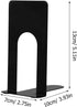 GARIOUANS 4pcs Black Iron Bookends for Desk Non-Slip Metal Book Holders, Compact Size, Multi-Function Book Organizer