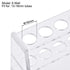 uxcell Acrylic Test Tube Holder Rack, Clear, 6 Wells for 10ml Centrifuge Tubes