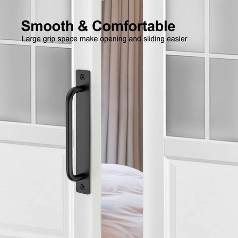 Ravinte Barn Door Handles, 6 Pack Sliding Door Handle, 6.3" Hole Center Zinc Alloy Pulls for Closet Door