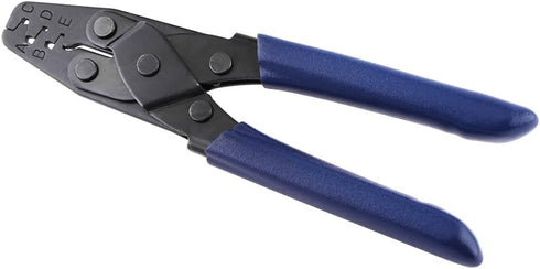 22-10 8 Inch Professional AWG Wiring Harness Crimp Plier, Open Crimper, Blue Handle, High-Carbon