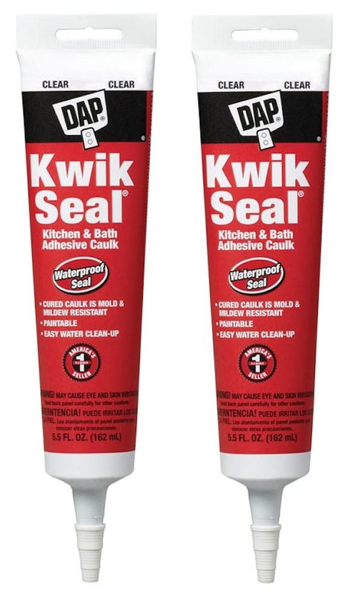 DAP, Inc. 18008 - Adhesive Caulk, Tub and Tile, Clear, 5.5 oz. Tube