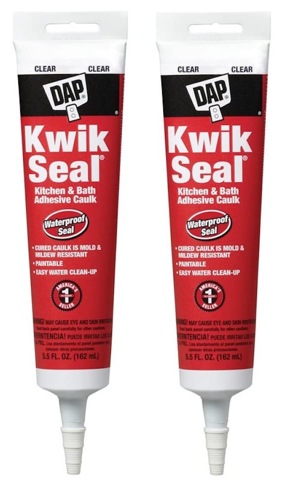 DAP, Inc. 18008 - Adhesive Caulk, Tub and Tile, Clear, 5.5 oz. Tube