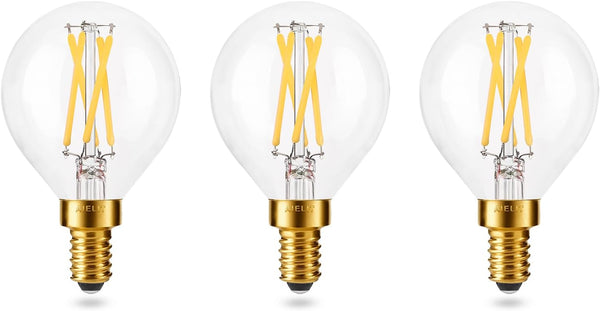 Globe E12 Bulb, 4W(40-Watt Equivalent), Soft White 3000K, G15/G50 Dimmable LED Light