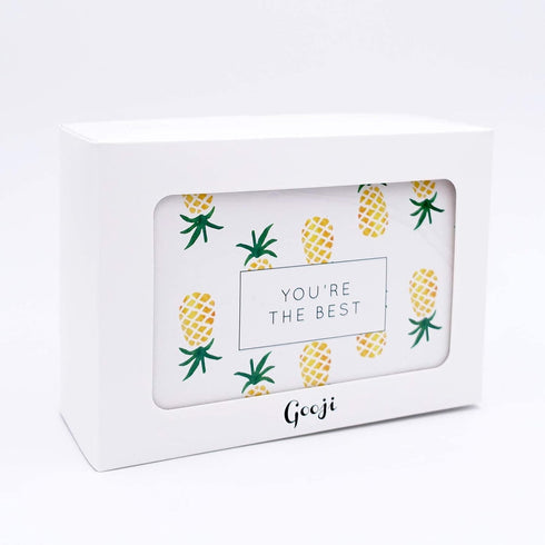 4x6 36-Pack) Set, Gooji Pineapple Thank You Cards (Bulk Matching Peel-and-Seal White Envelopes | Assorted Watercolor