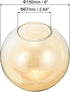 6 Inch 1pcs PATIKIL Amber Glass Globe Shades Replacement, Handmade Glass Lamp Shade Lampshade Light Fixture