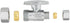 Eastman Quarter-Turn Straight Stop Valve, 5/8 Inch OD Compression Inlet x 3/8 Inch OD Compression Outlet, Chrome Plated