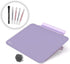 TOWON Small Glass Dry Erase Board, Mini Desk White Board with Easel Pad Set, 8 x 6 Inches, Purple