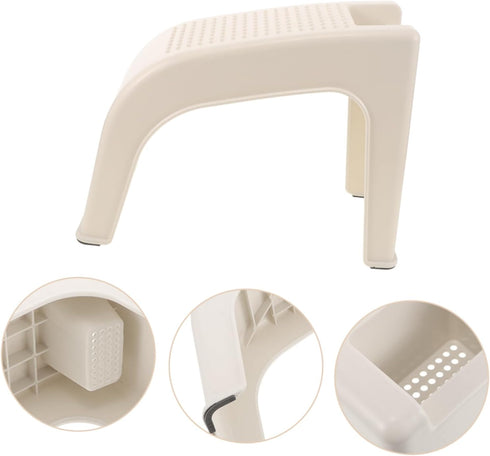 FOMIYES Non Slip Footrest Stool for Shaving Legs Comfortable Plastic Step Stool for Bathroom Shower and Bedroom Use