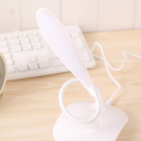 LED Table Lamp, Portable Eye-Protected Flexible Gooseneck Small Desk Light for Dorm, Study, Office - USB or Battery