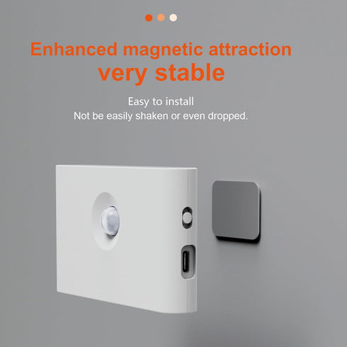 Portable Magnetic Motion Sensor Night Light - Rechargeable & Energy Efficient