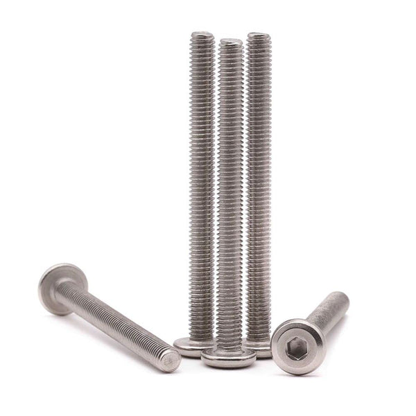 M6 x 75mm Hex Socket Flat Head Screws (15 Pack), 304 Stainless Steel 18/8, Full Thread Machine Screws for DIY,