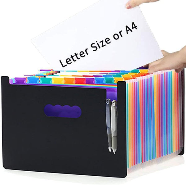 YXQ Large Capacity 36 Pockets Expanding File Folder, Multicolored Accordion Organizer, A4 Letter Size